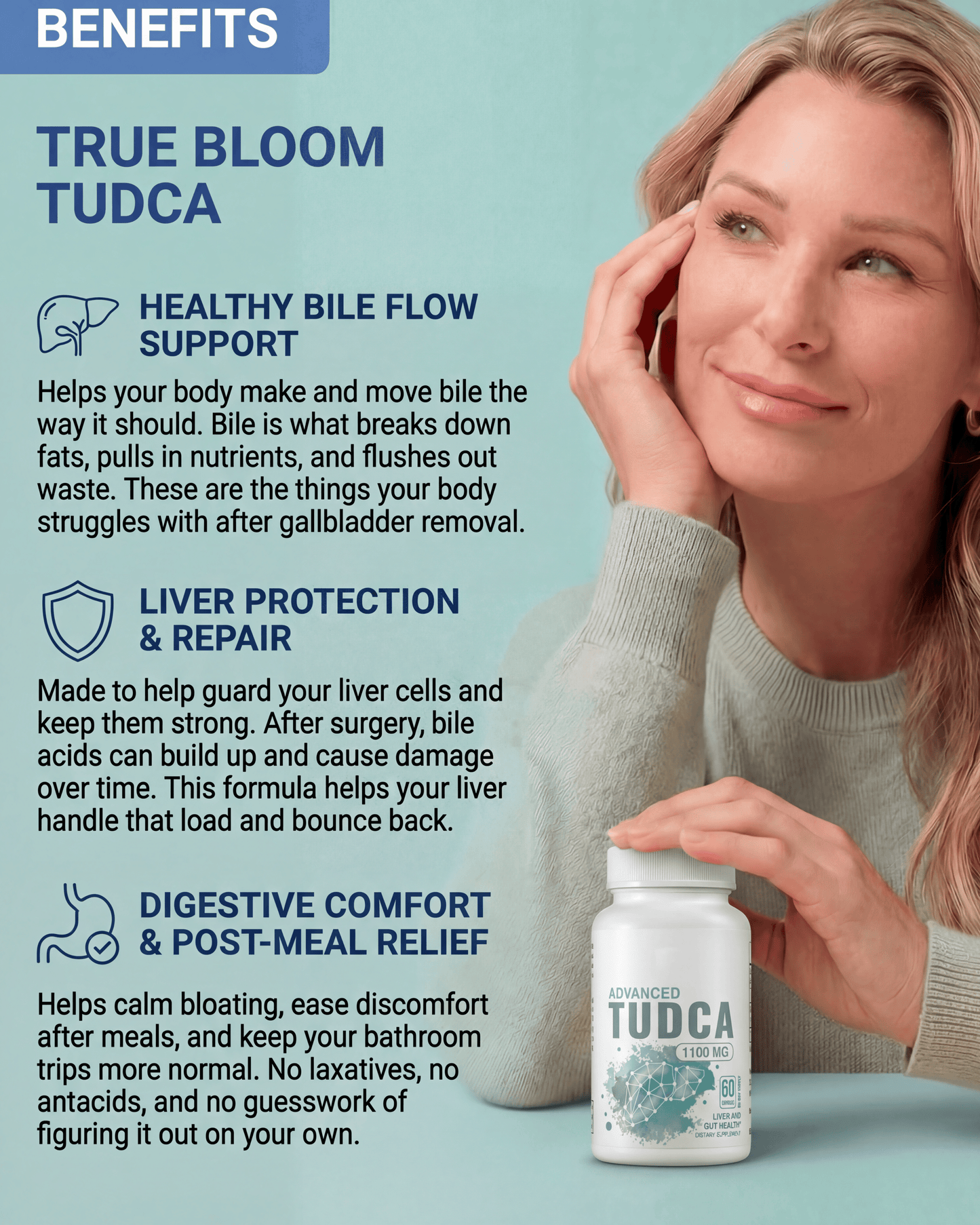 True Bloom TUDCA - Gallbladder and Bile Support